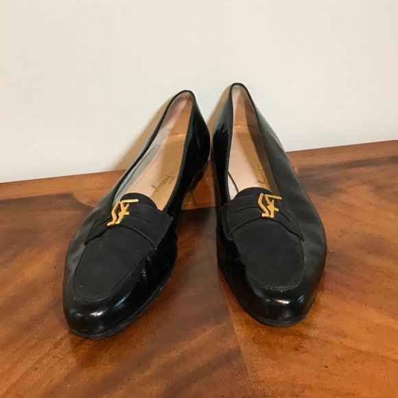 Salvatore Ferragamo Shoes - Salvatore Ferragamo Black Leather Loafer Slip-On